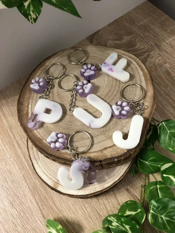 Porte clés lettre + Pattoune