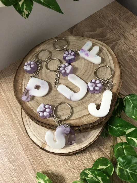 Porte clés lettre + Pattoune